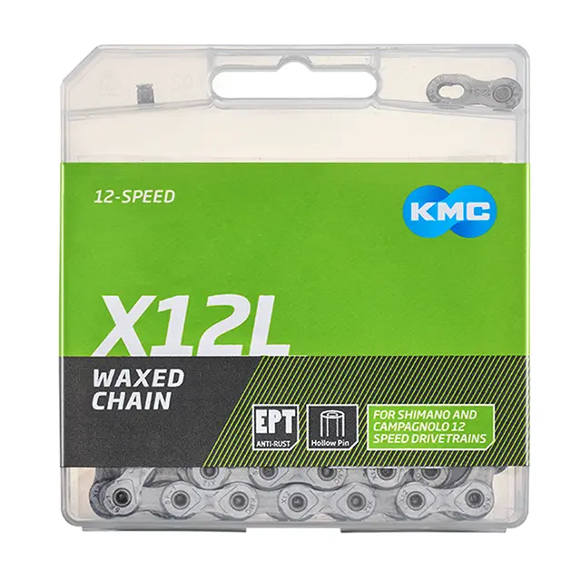 KMC X12L Go Waxed Kjede Sølv 12-Delt, 126 ledd, 5.2mm 