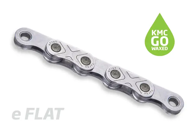 KMC E Flat EPT Go Waxed Kjede Sølv 12/13-Delt SRAM, 136 ledd, 5.2mm 