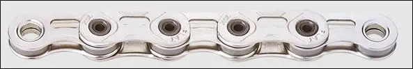 KMC X12SL Flat Go Waxed Kjede Sølv 12/13-Delt, 126 ledd, 5.2mm 