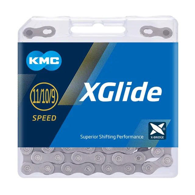 KMC xGlide Kjede Grå 9-11-Delt, 118 ledd, Cues Kompatibel 