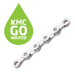 KMC X12 Go Waxed Kjede Sølv 12-Delt, 126 ledd, 5.2mm