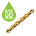 KMC X12 Ti-N Go Waxed Kjede Gull 12-Delt, 126 ledd, 5.2mm