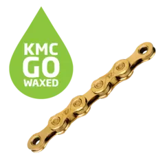 KMC X12 Ti-N Go Waxed Kjede Gull 12-Delt, 126 ledd, 5.2mm