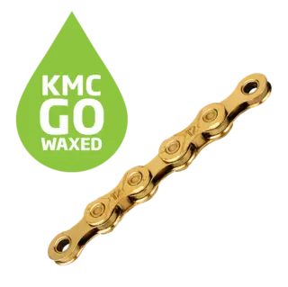 KMC X12 Ti-N Go Waxed Kjede Gull 12-Delt, 126 ledd, 5.2mm