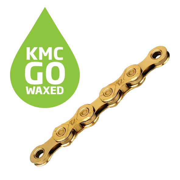 KMC X12 Ti-N Go Waxed Kjede Gull 12-Delt, 126 ledd, 5.2mm 