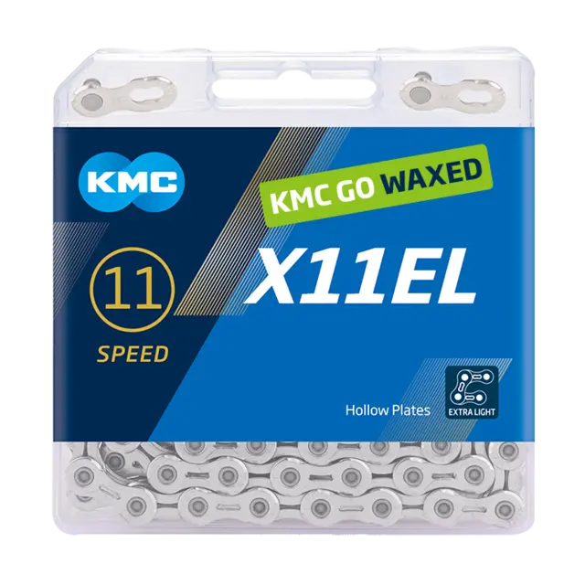 KMC X11EL Go Waxed Kjede Sølv 11-Delt, 118 ledd, 5.65mm 