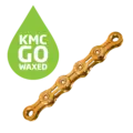 KMC X11EL Ti-N Go Waxed Kjede Gull 11-Delt, 118 ledd, 5.65mm