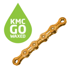 KMC X11EL Ti-N Go Waxed Kjede Gull 11-Delt, 118 ledd, 5.65mm