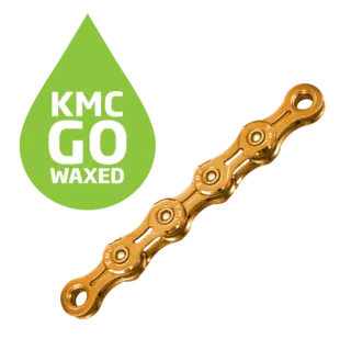 KMC X11EL Ti-N Go Waxed Kjede Gull 11-Delt, 118 ledd, 5.65mm