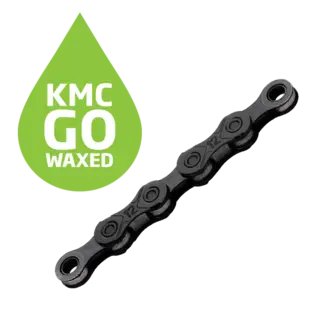 KMC X12 Go Waxed Kjede Sort 12-Delt, 126 ledd, 5.2mm