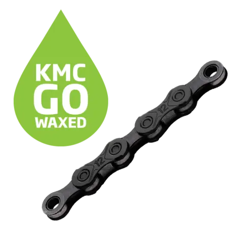 KMC X12 Go Waxed Kjede Sort 12-Delt, 126 ledd, 5.2mm