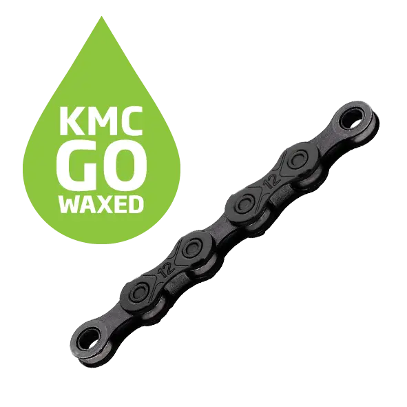 KMC X12 Go Waxed Kjede Sort 12-Delt, 126 ledd, 5.2mm 