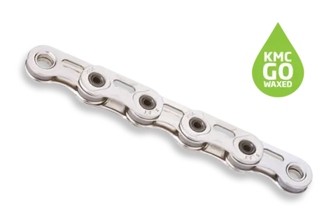 KMC X12SL Flat Go Waxed Kjede Sølv 12/13-Delt, 126 ledd, 5.2mm