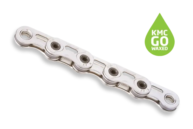 KMC X12SL Flat Go Waxed Kjede Sølv 12/13-Delt, 126 ledd, 5.2mm 
