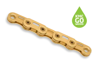 KMC X12SL Flat Go Waxed Kjede Gull 12/13-Delt, 126 ledd, 5.2mm