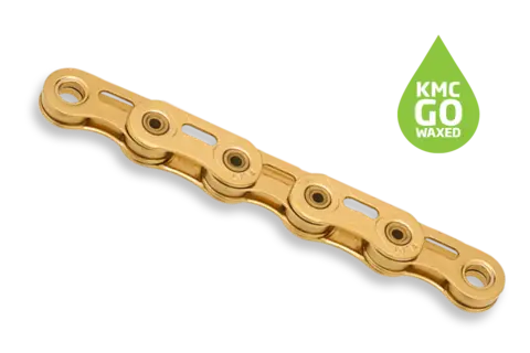 KMC X12SL Flat Go Waxed Kjede Gull 12/13-Delt, 126 ledd, 5.2mm