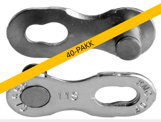 KMC MissingLink 11R EPT Kjedelås Sølv 11-Delt, 40-pakk, 5.65mm, Rustfritt 