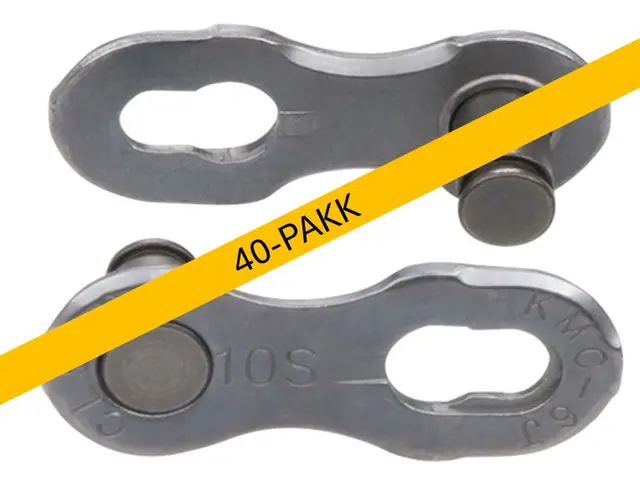 KMC MissingLink 10NR EPT Kjedelås Sølv 10-Delt, 40-pakk, 5.88mm, Rustfritt 