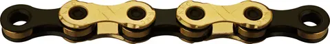 KMC X12 Ti-N Kjede Gull/Sort 12-Delt, 126 ledd, 5.2mm