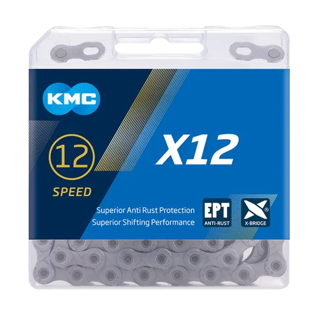 KMC X12 EPT Kjede Grå 12-Delt, 126 ledd, 5.2mm, Rustfritt 
