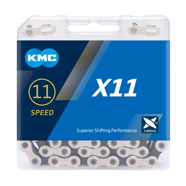 KMC X11 Kjede Sølv/Sort 11-Delt, 118 ledd, 5.65mm 