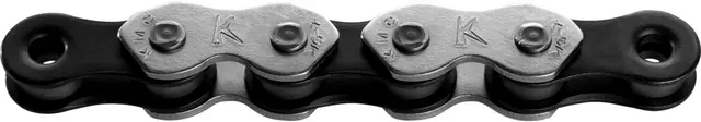 KMC K1 Wide Kjede Sølv/Sort Single, BMX/Bane, 110 ledd, 1/2" x 1/8" 