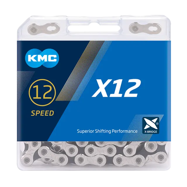 KMC X12 Kjede Sølv/Sort 12-Delt, 126 ledd, 5.2mm 