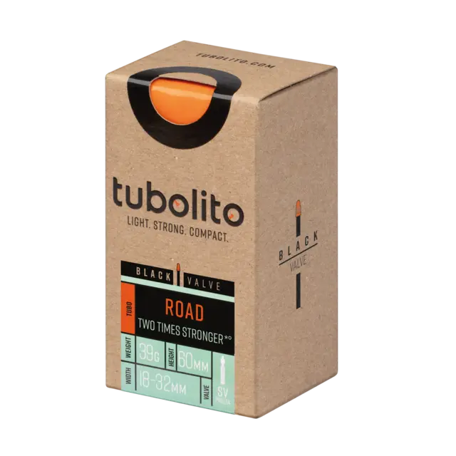 Tubolito Tubo Presta Road 28" Slange 18/32-622mm,TPU,sort 60mm ventil,39g 