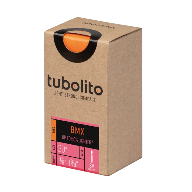 Tubolito Tubo Presta BMX 20" Slange 1 1/8-1 3/8",TPU,oransje 42mm ventil,39g 
