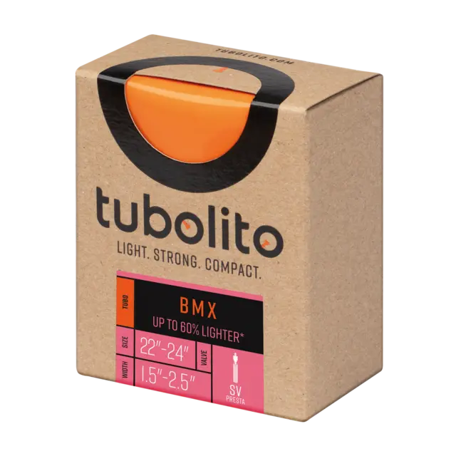 Tubolito Tubo Presta BMX 22/24" Slange 1.5/2.5",TPU,oransje 42mm ventil,69g 