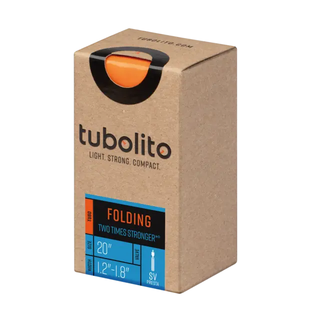 Tubolito Tubo Presta Folding 20" Slange 1.2/1.8",TPU,oransje 42mm ventil,44g 