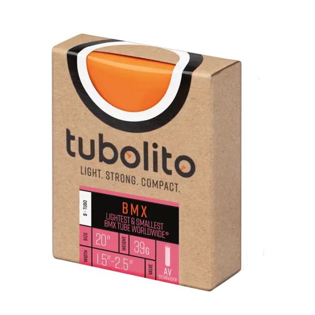 Tubolito S-Tubo Bil BMX 20" Slange 1.5/2.5",TPU,oransje 40mm ventil,39g 