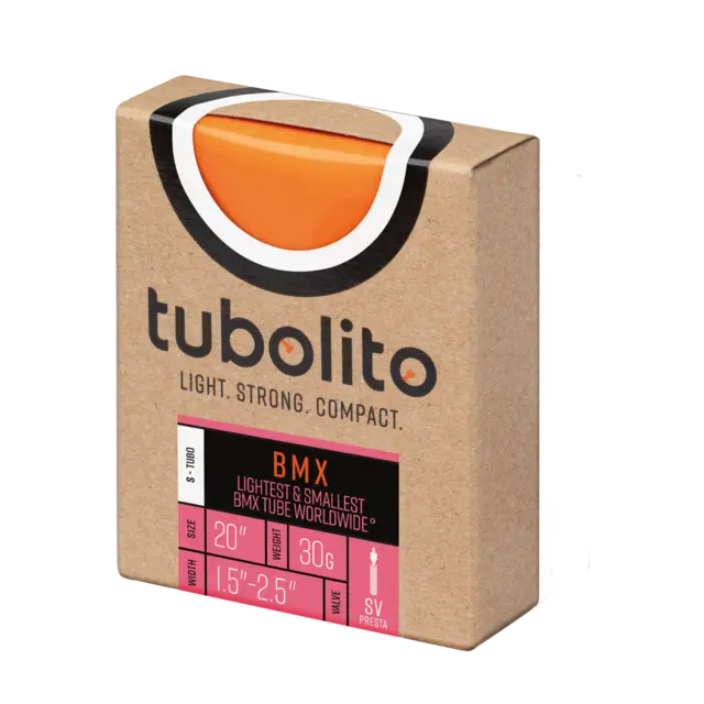 Tubolito S-Tubo Presta BMX 20" Slange 1.5/2.5",TPU,oransje 42mm ventil,30g 
