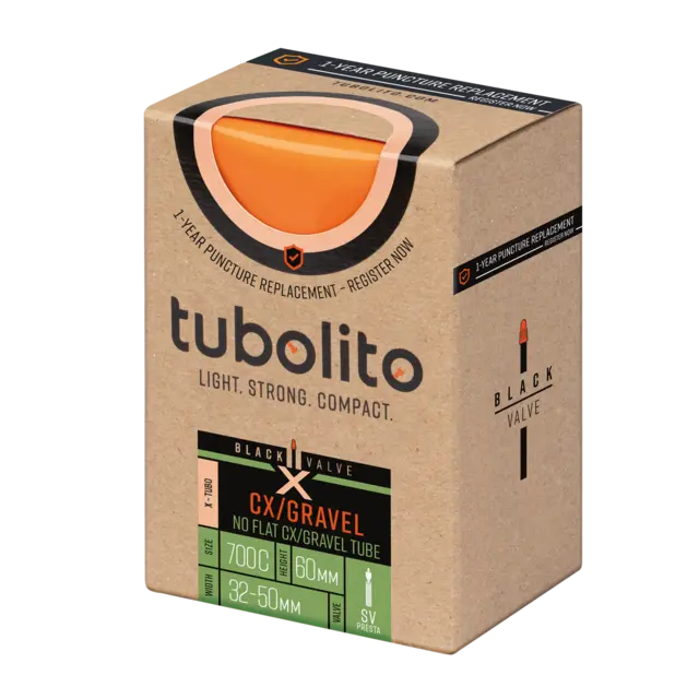 Tubolito X-Tubo Presta Gravel 28" Slange 32/50-622mm,TPU,sort 60mm ventil,131g 