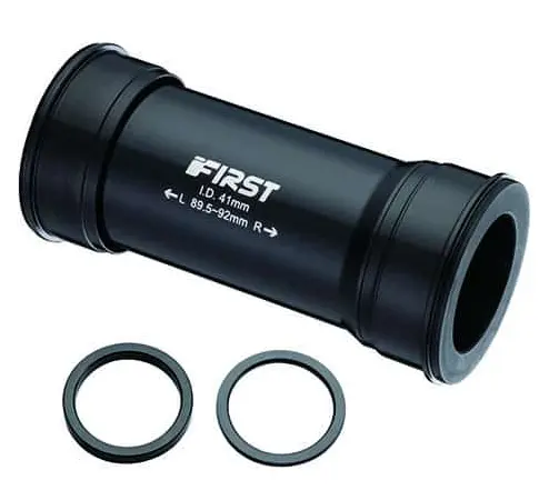 First Pressfit BB92 SRAM DUB Kranklager 89.5/92mm x ID41mm, Ø28.99mm, sort, alu 