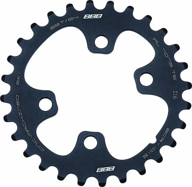 BBB MTBgear BCR-101S Krankdrev 28T 64 BCD/4-arm, 2x11-delt, alu 