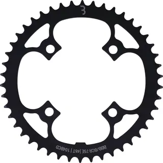 BBB E-BikeGear BCR-75E Krankdrev 46T, 104BCD/4-arm, 1/2x3/32",stål