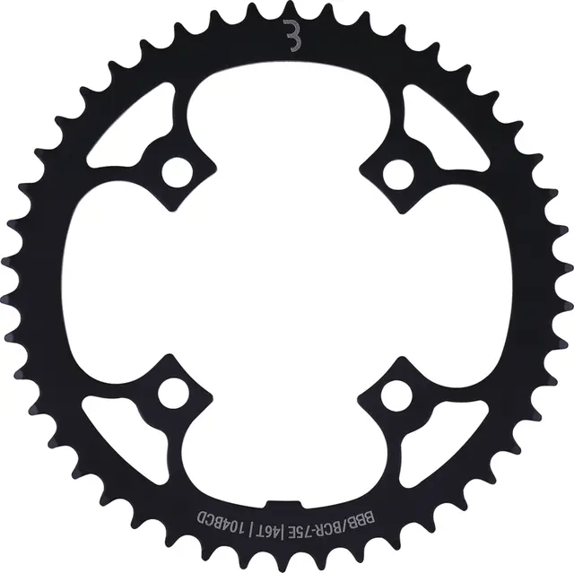 BBB E-BikeGear BCR-75E Krankdrev 46T, 104BCD/4-arm, 1/2x3/32",stål 