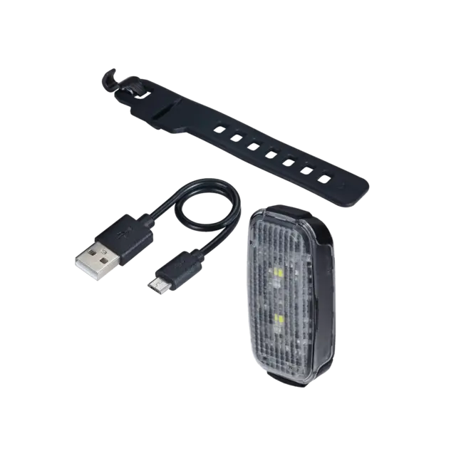 BBB SpotDuo BLS-149 Front/BakLykt Rød/hvit, LED, 20 Lumens, USB, Sort 