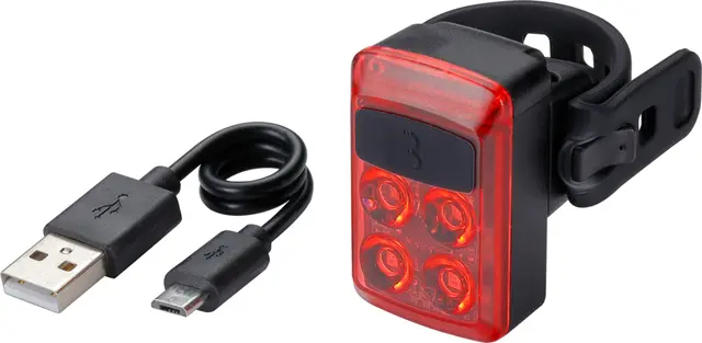 BBB Slide BLS-236 Baklykt 16 Lumen, Micro USB, Sort 
