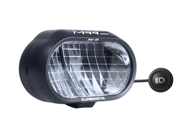 Supernova M99 Mini Pro45 Frontlykt 1 300L, 12V, Sort, Remote, 123g 