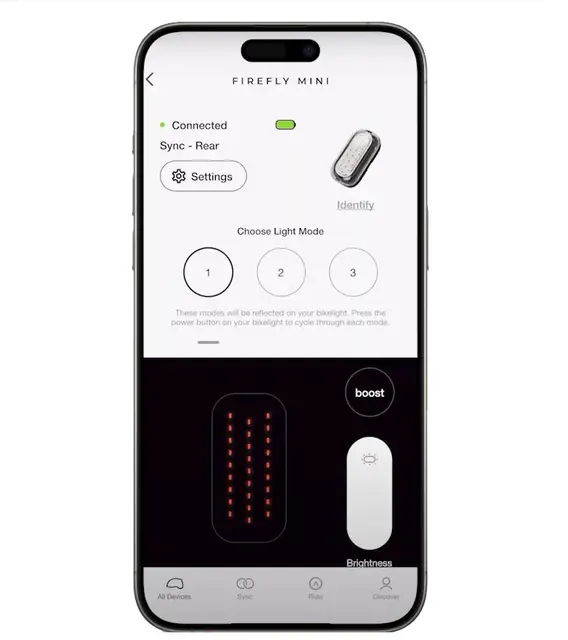 Lumos Firefly Mini 3 in 1 Smartlykt Rød/Hvit/gul lys, app-komp., 14gr 
