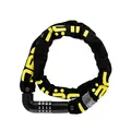 Uläc Steel Kombat Kjettinglås Sort/Gul Kode, 7mm x1000mm, 1220gr, Level 6