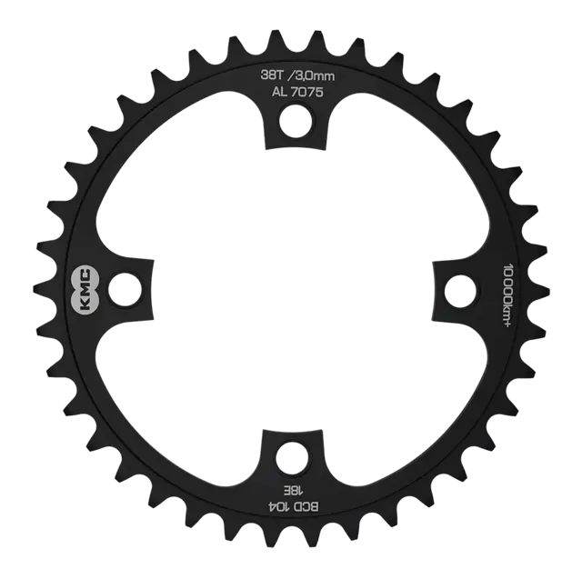 KMC Krankdrev 104 BCD/4-arm, 1/8", Wide, Alu 