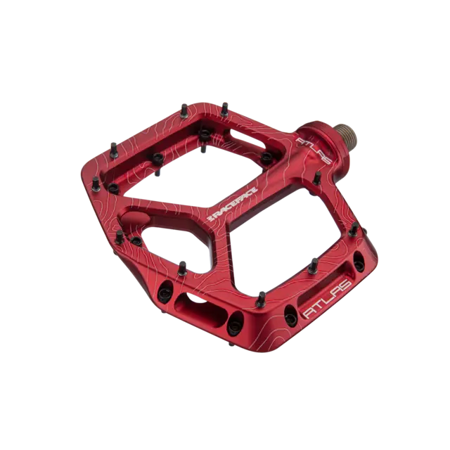 Race Face Atlas Platform Pedaler Rød Alu, 110x108mm, 20-pins, 376g 