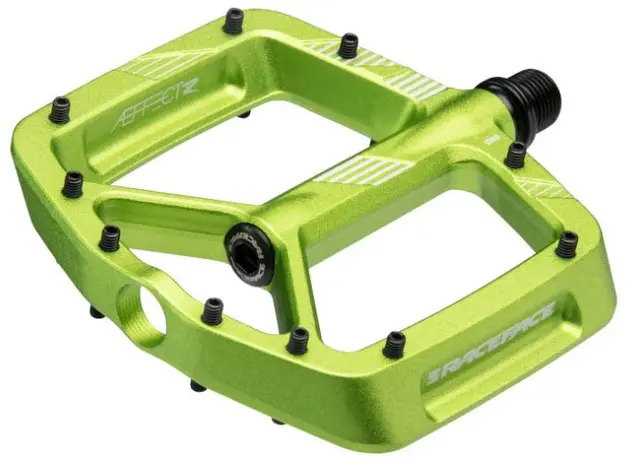 Race Face Aeffect R Platform Pedaler Grønn, Alu, 110x115mm, 20-pins, 440g 