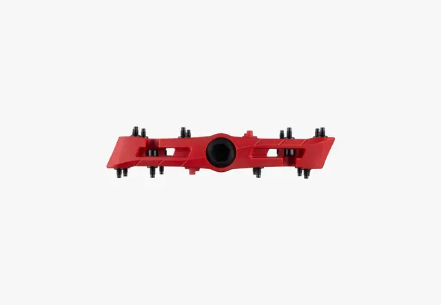 Race Face Chester Platformpedal S Rød Nylon Composite, 105x100mm,22-pins, 345g 