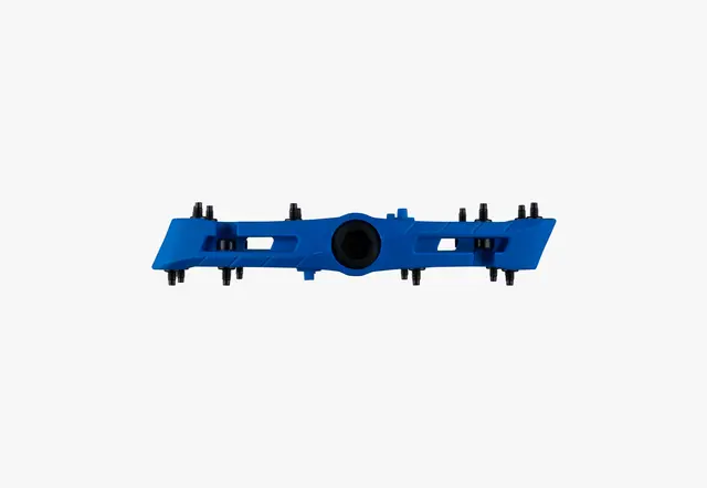 Race Face Chester Platformpedal L Blå Nylon Composite, 115x110mm, 22-pin, 355g 