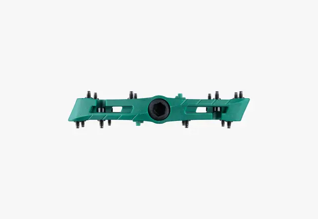 Race Face Chester Platformpedal L Grønn Nylon Composite, 115x110mm, 22-pin, 355g 