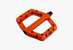 Race Face Chester Platformpedal L Oransj Nylon Composite, 115x110mm, 22-pin, 355g